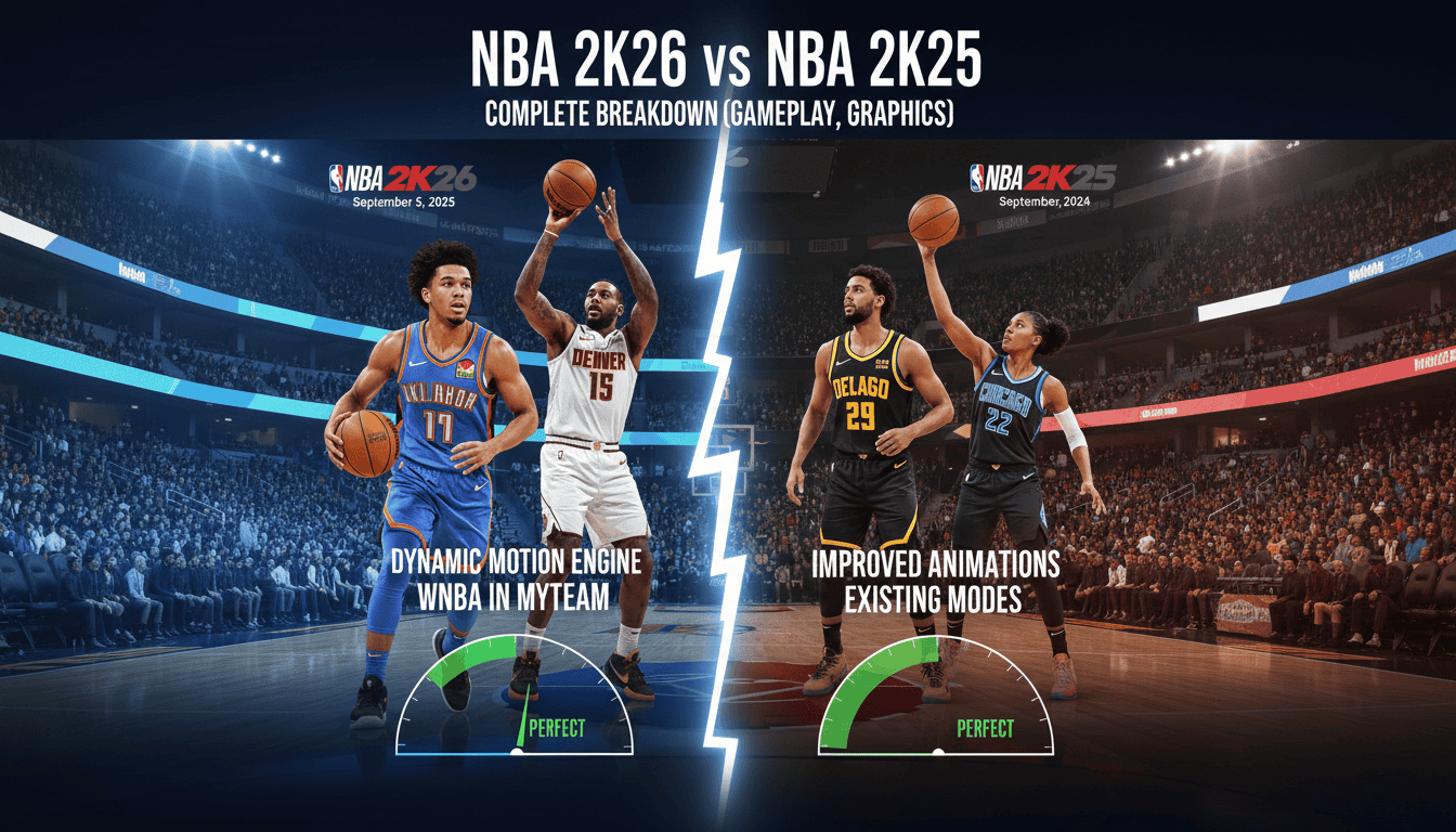 NBA 2K26 vs NBA 2K25: Complete Breakdown (Gameplay, Modes, Graphics)